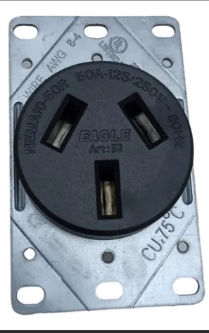 TOMA HEMBRA 50A 125/250V PARA EMPOTRAR S/PLACA EAGLE