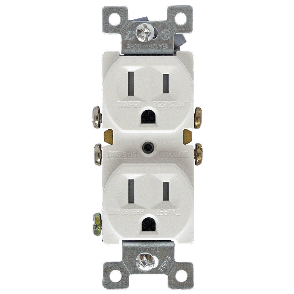 TOMA DOBLE POLARIZADO DE EMPOTRAR 15A BLANCO  EAGLE