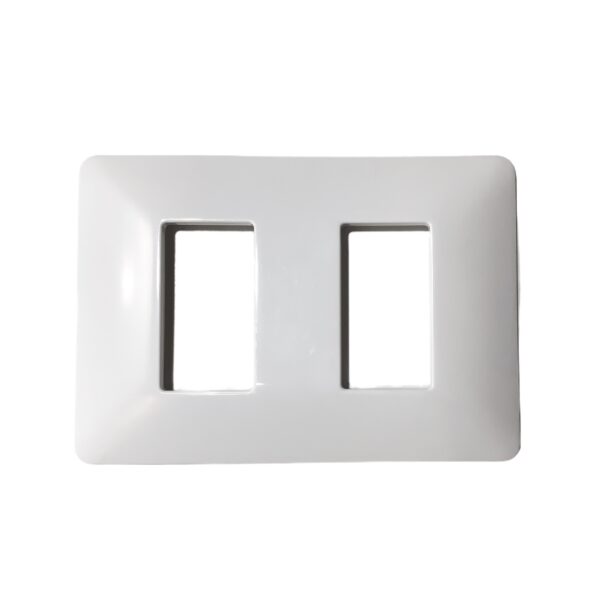 PLACA 2 VENTANAS MATRIX COLOR BLANCA JF