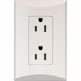 TOMA DOBLE POLARIZADO TR BLANCO 15A 125V PLATA EAGLE