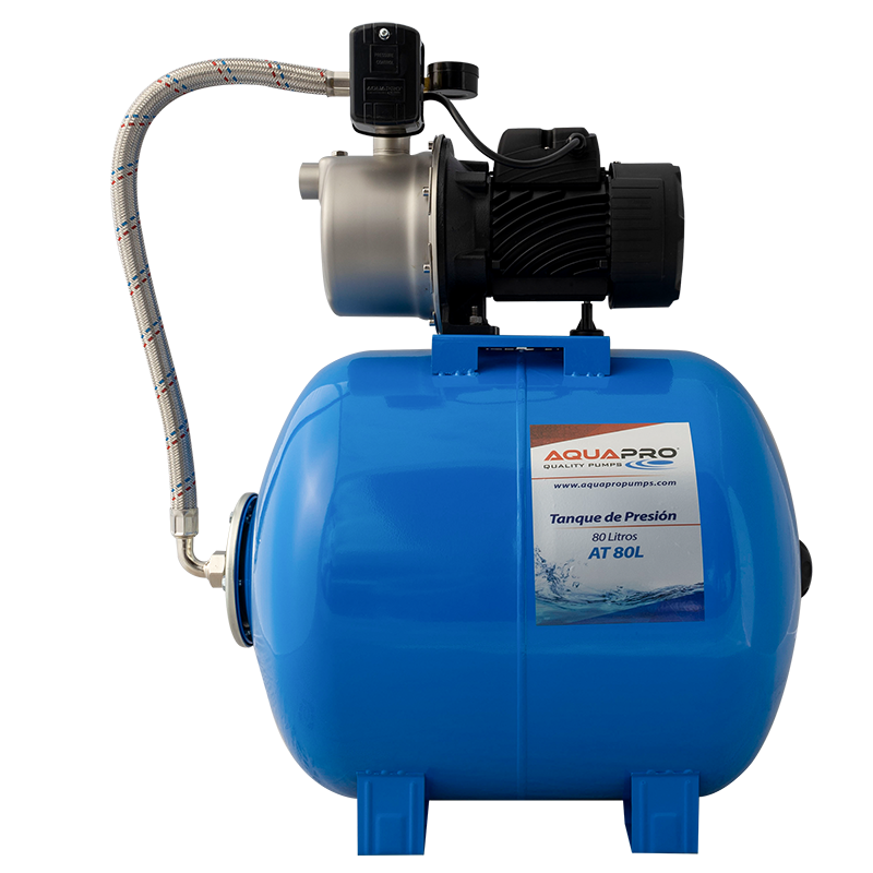 Combo Jetinox de bomba 1 HP + Tanque 80LT Aquapro
