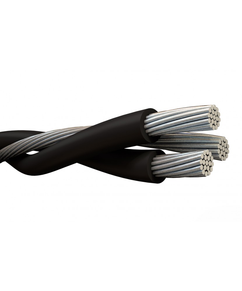 METRO DE CONDUCTOR ELECTRICO DE ALUMINIO, TRIPLEX #6