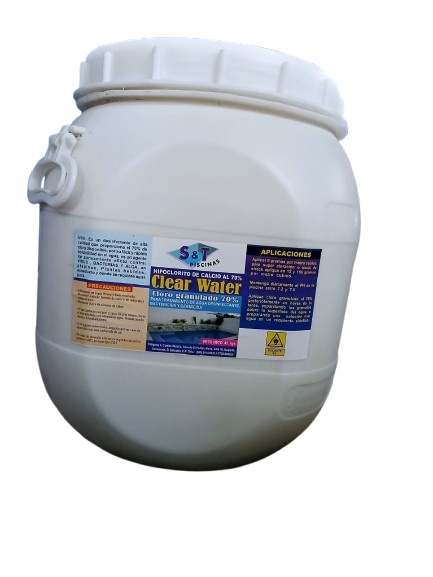 Tambo de Hipoclorito de Calcio al 70% Clear Water