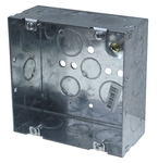 CAJA  CUADRADA 5X5 DOBLE FONDO DE  1/2-3/4  METALICA