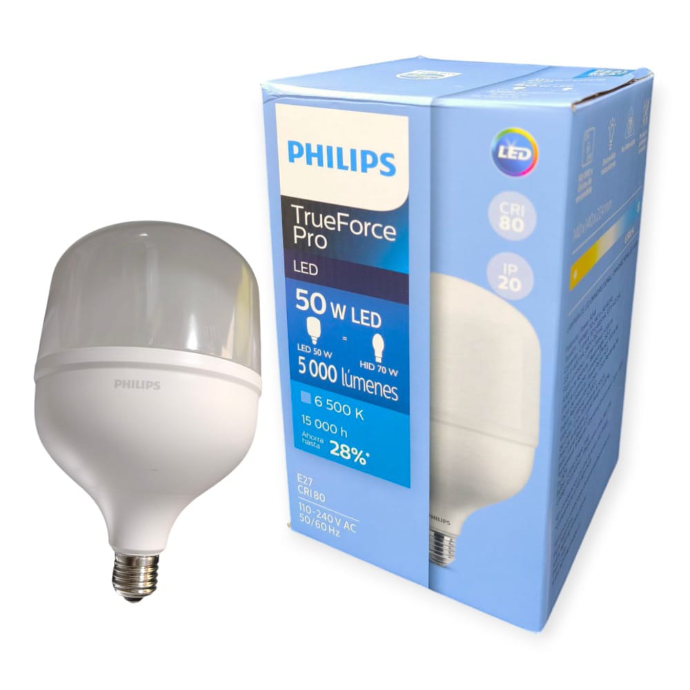 BOMBILLO LED TFORCE 50W 110-240V E27 LUZ BLANCA PHILIPS