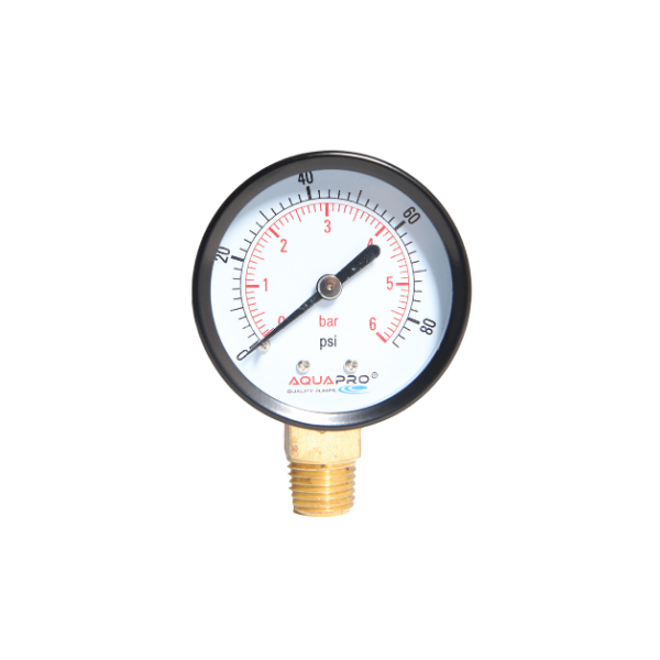 Manómetro Sencillo 0-80PSI AQUAPRO